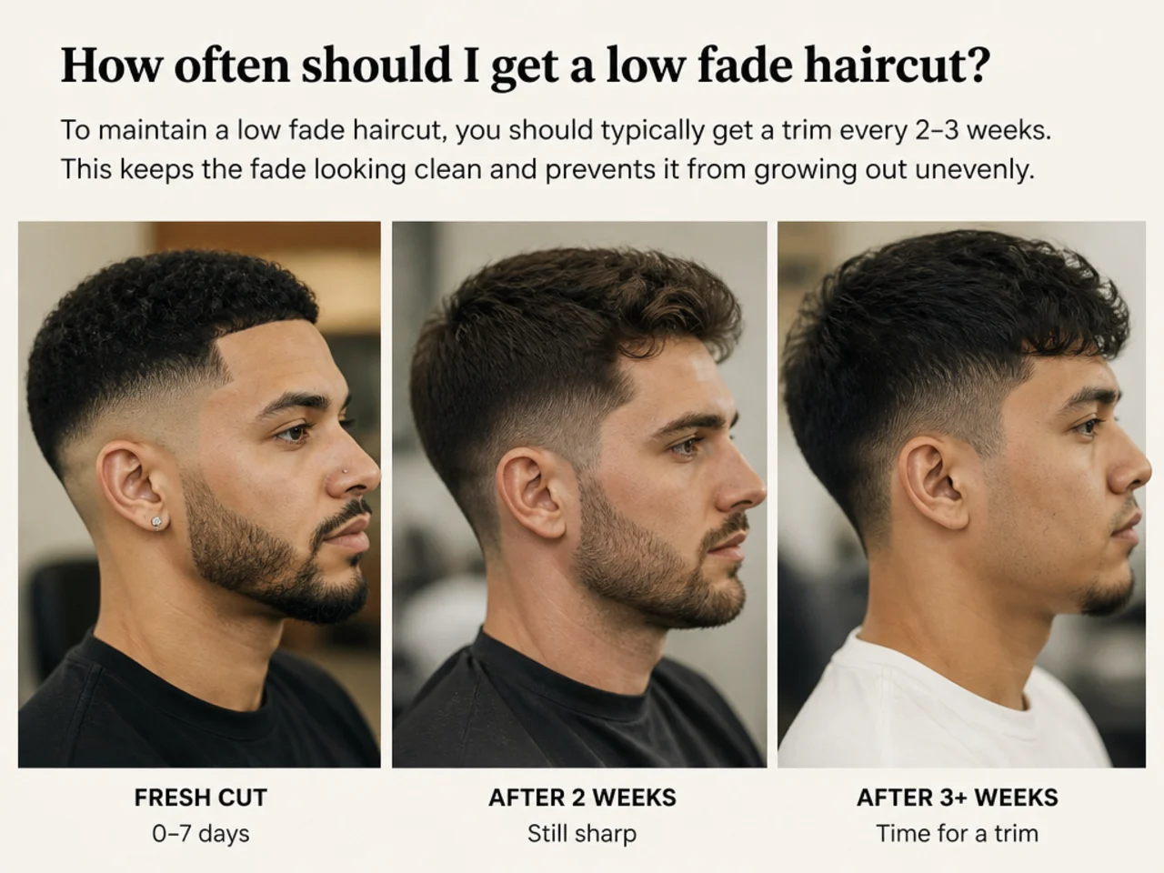 How often should I get a low fade haircut?
