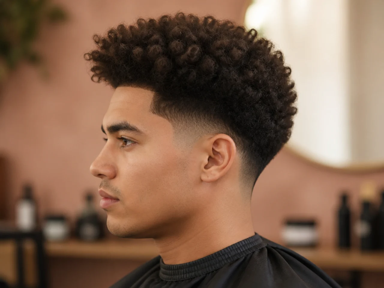 Thick Fluffy Hair with Low Temp Fade