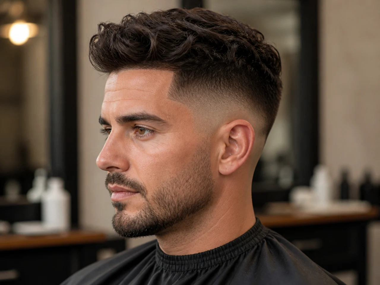 Trendy Short Hair with Low Skin Fade