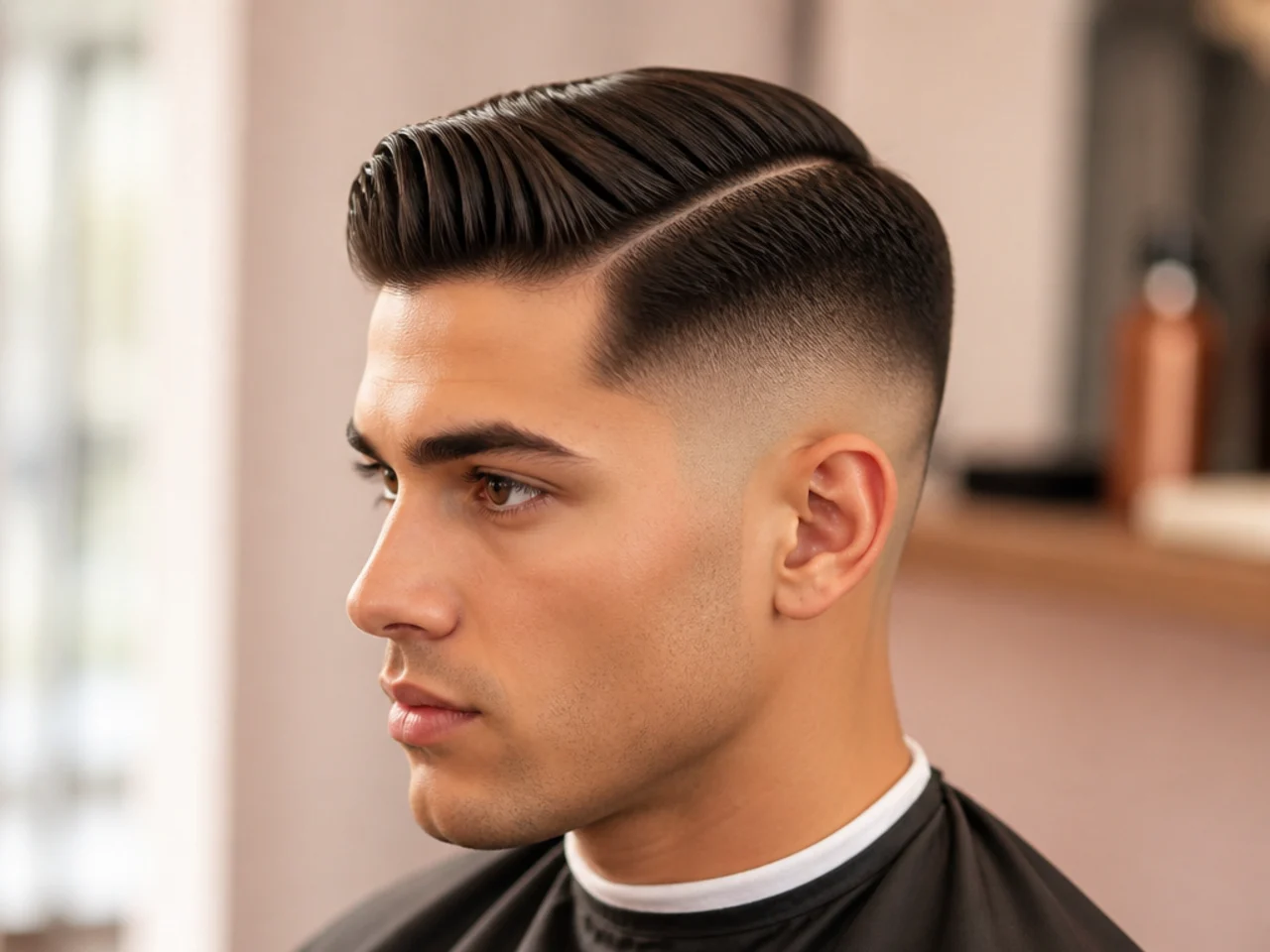 Hard Comb Over Fade