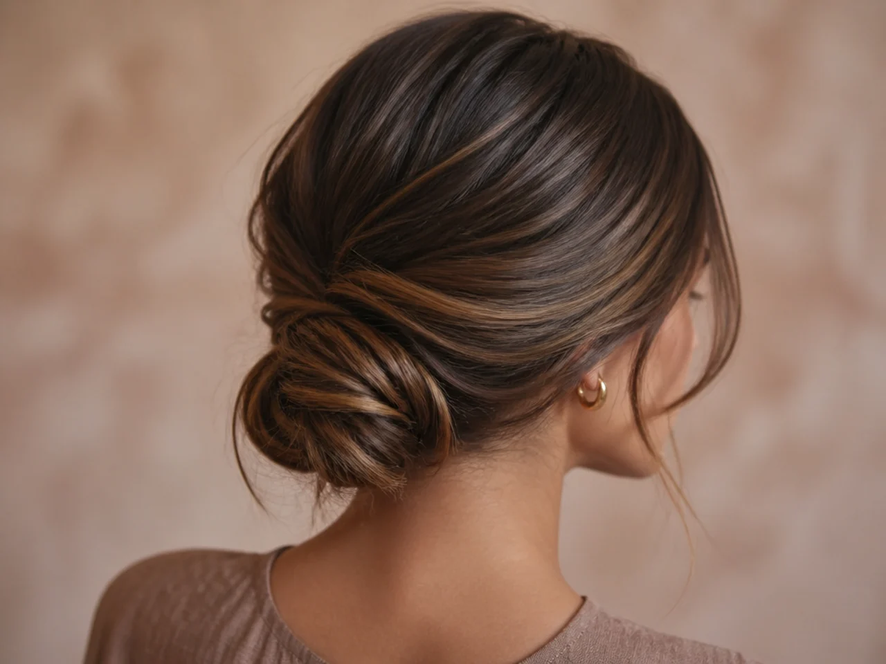 A low rope twist bun