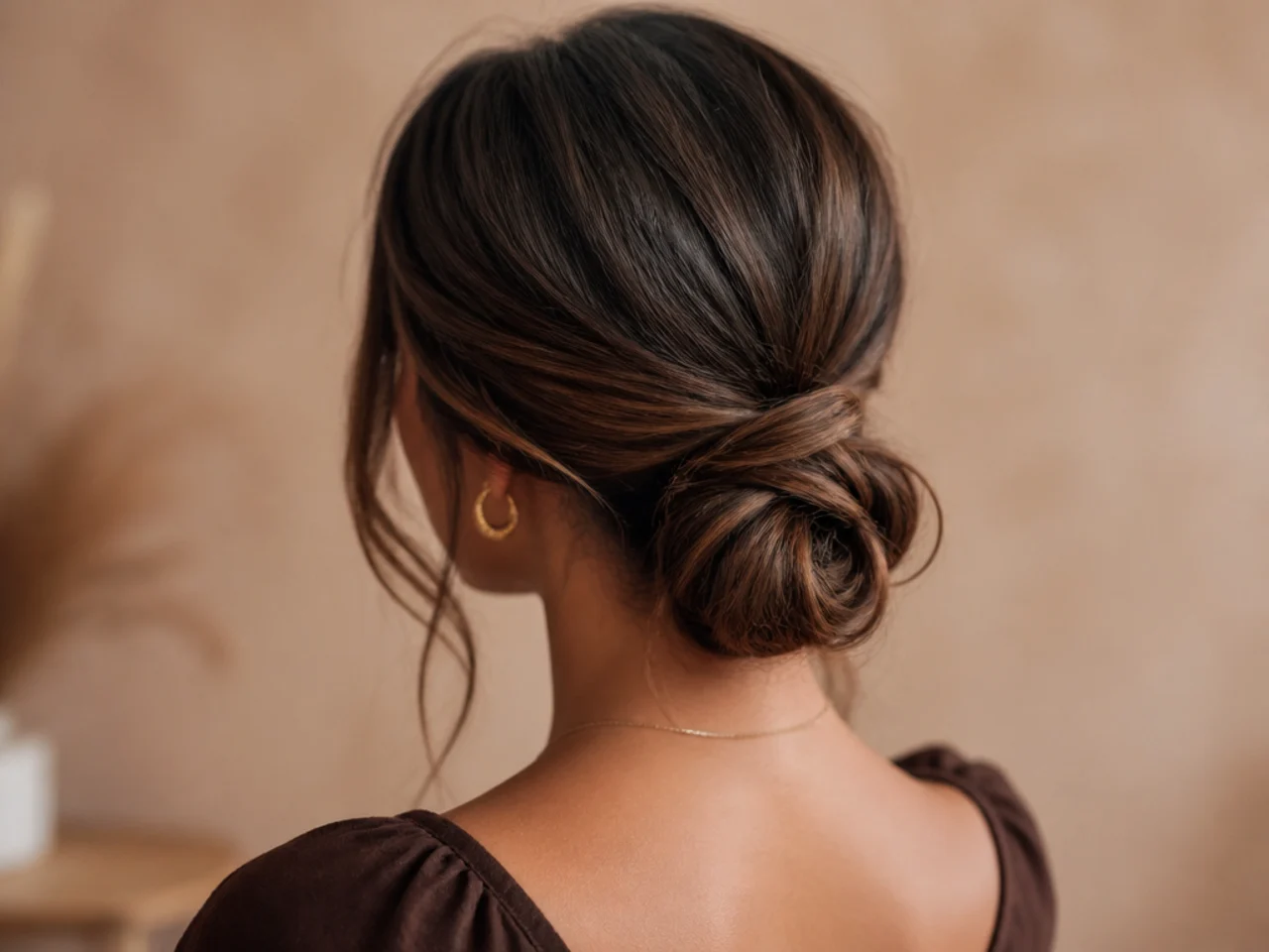 A low looped bun