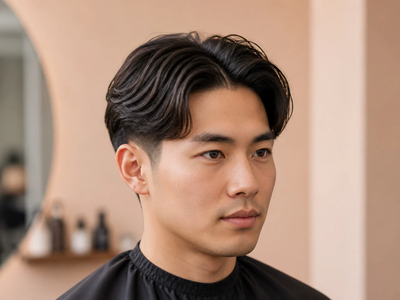 20 Middle Part Haircuts With a Low Taper