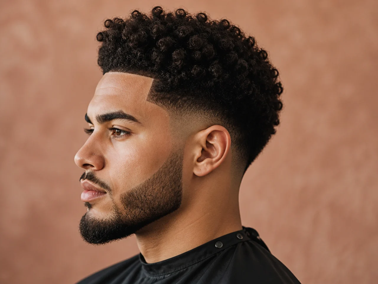 Grid of bold low taper fade variations including pompadour, quiff, blowout, mullet and faux hawk