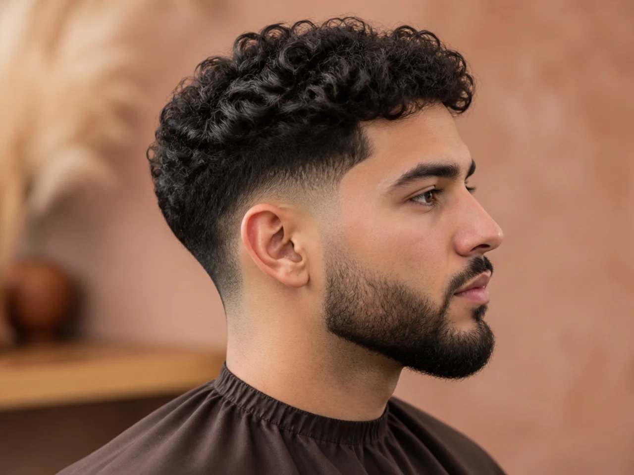 Extreme close-up of a soft-blended low taper fade with no visible clipper lines at the transition
