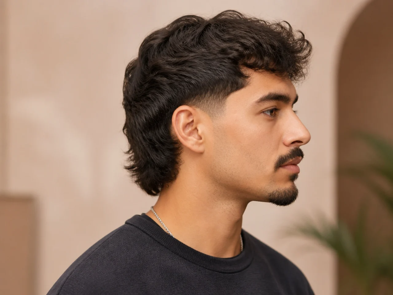 Subtle low taper fade mullet with a guard 2 taper and short two-inch back for office settings