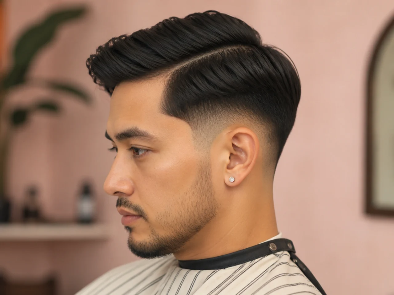 Comb Over with Low Taper Fade