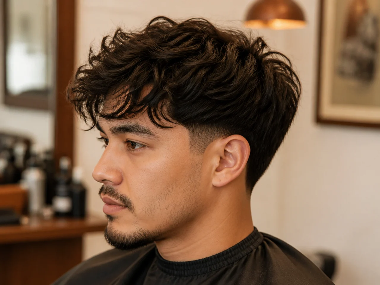 Low Drop Taper with Messy Hair