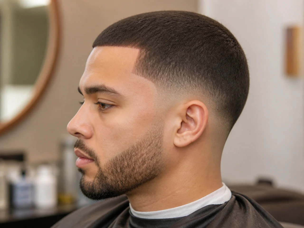 Low Taper Fade with Buzz Cut