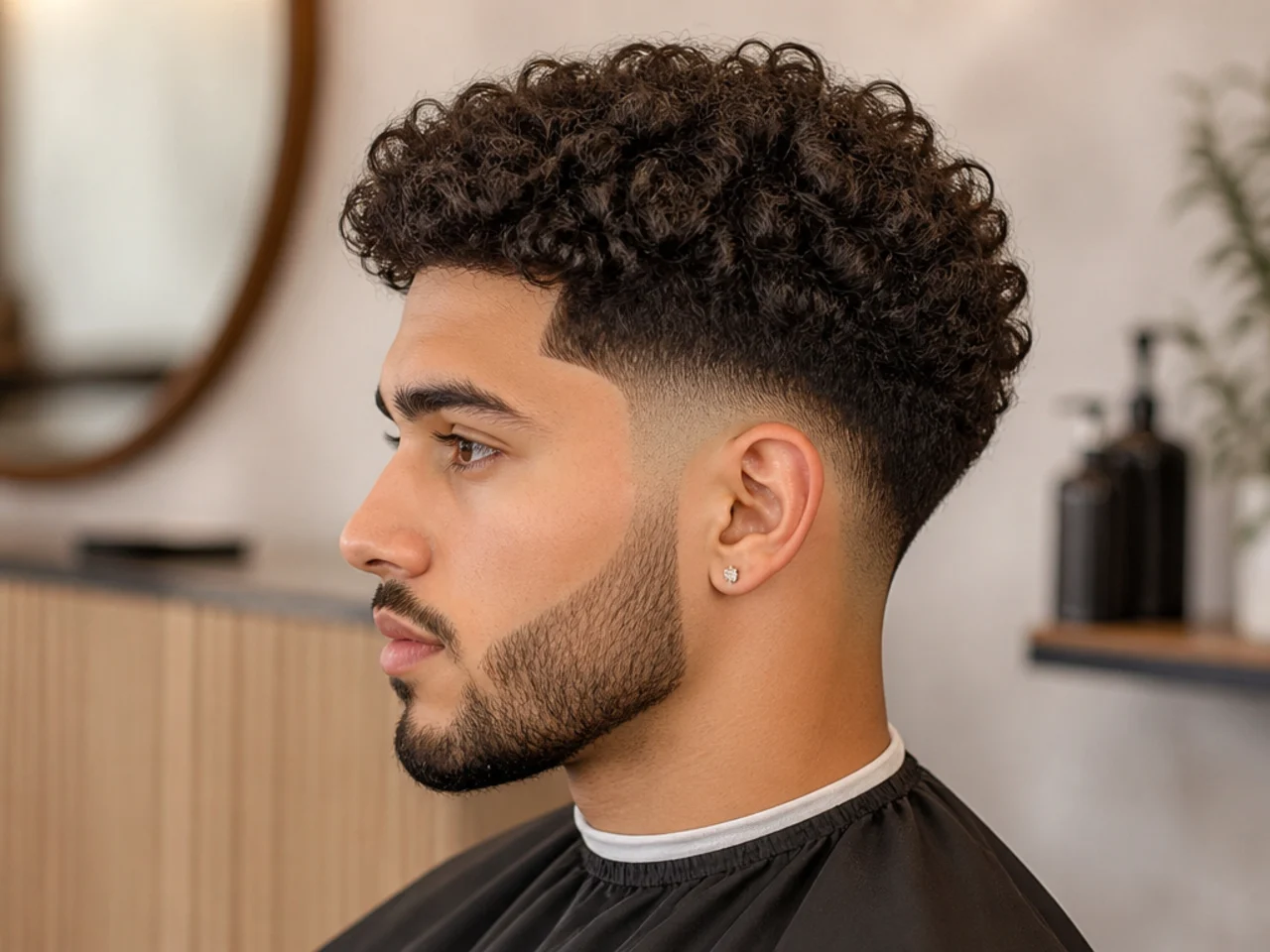 Low Taper Fade with Thick Curls