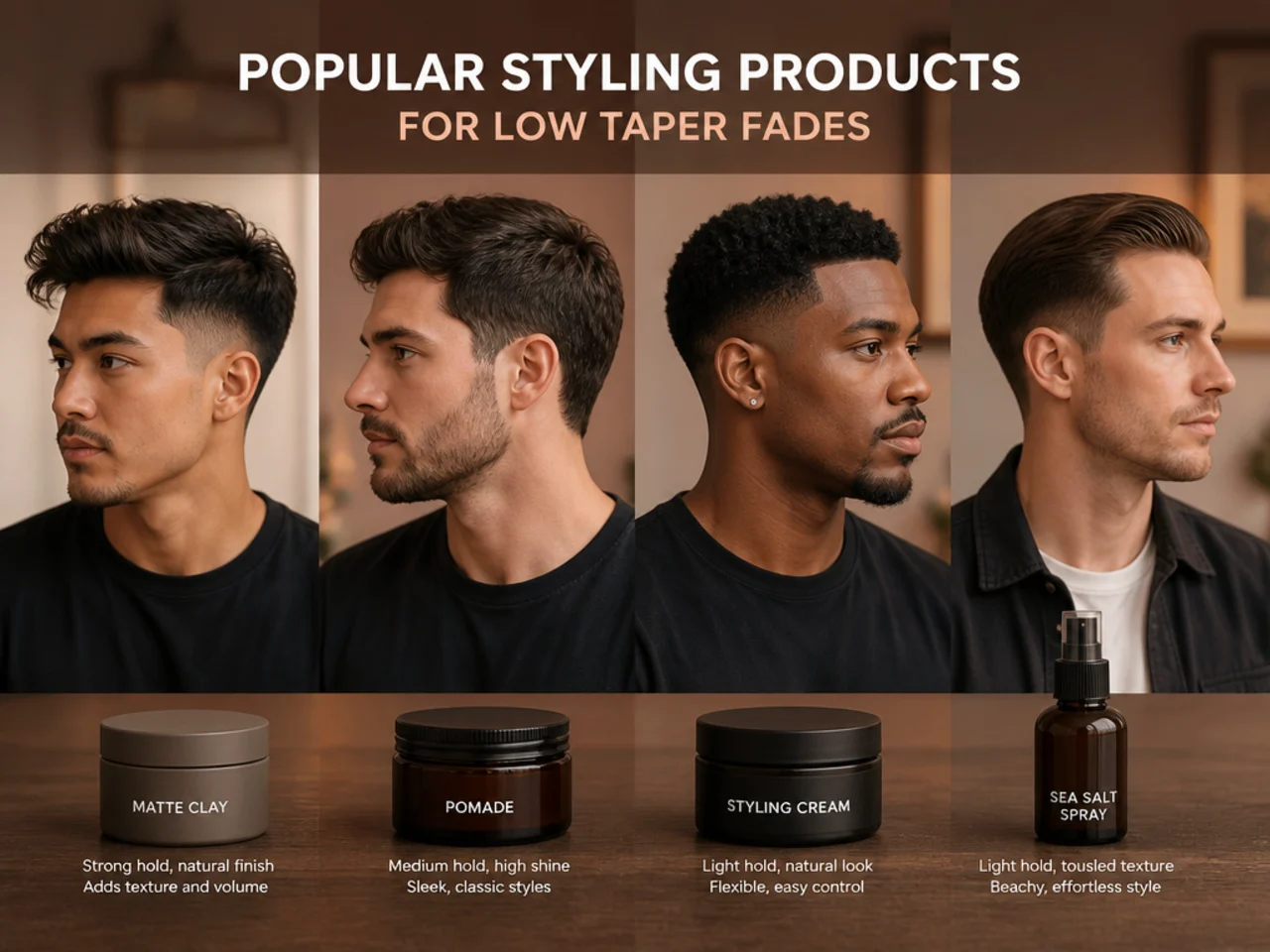 Popular Styling Products for Low Taper Fades