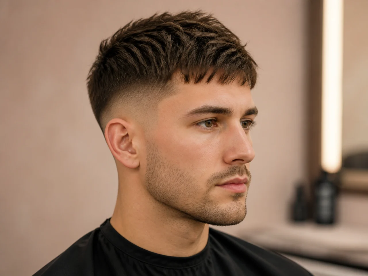 Textured French Crop with Low Taper Fade