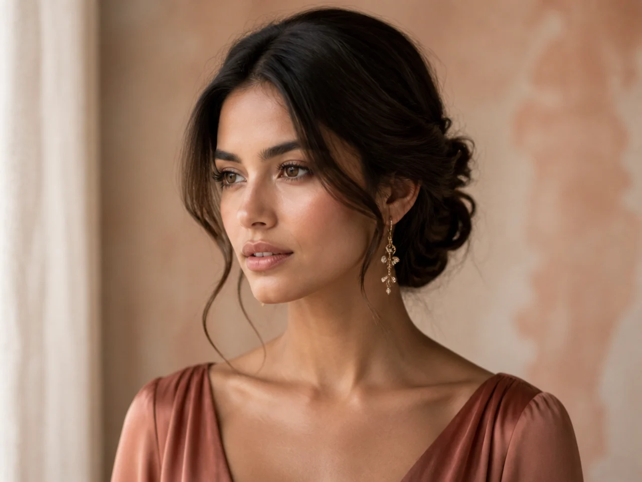 Romantic Twisted Low Chignon