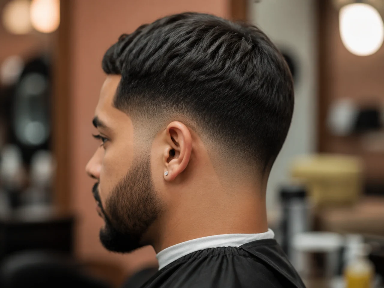 Simple low taper fade with a short blend area
