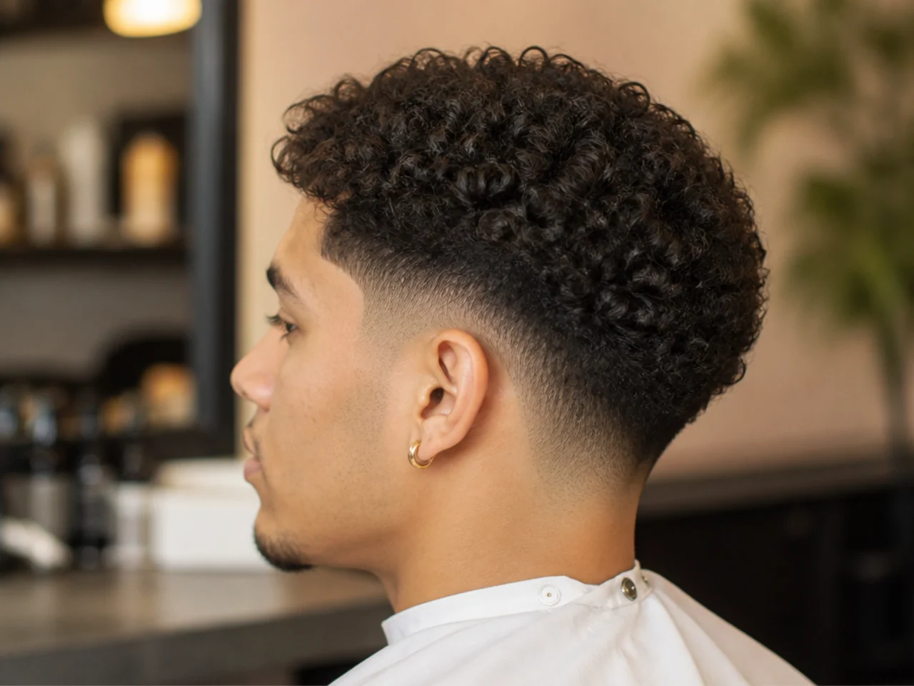 Low taper fade partway through growing out evenly