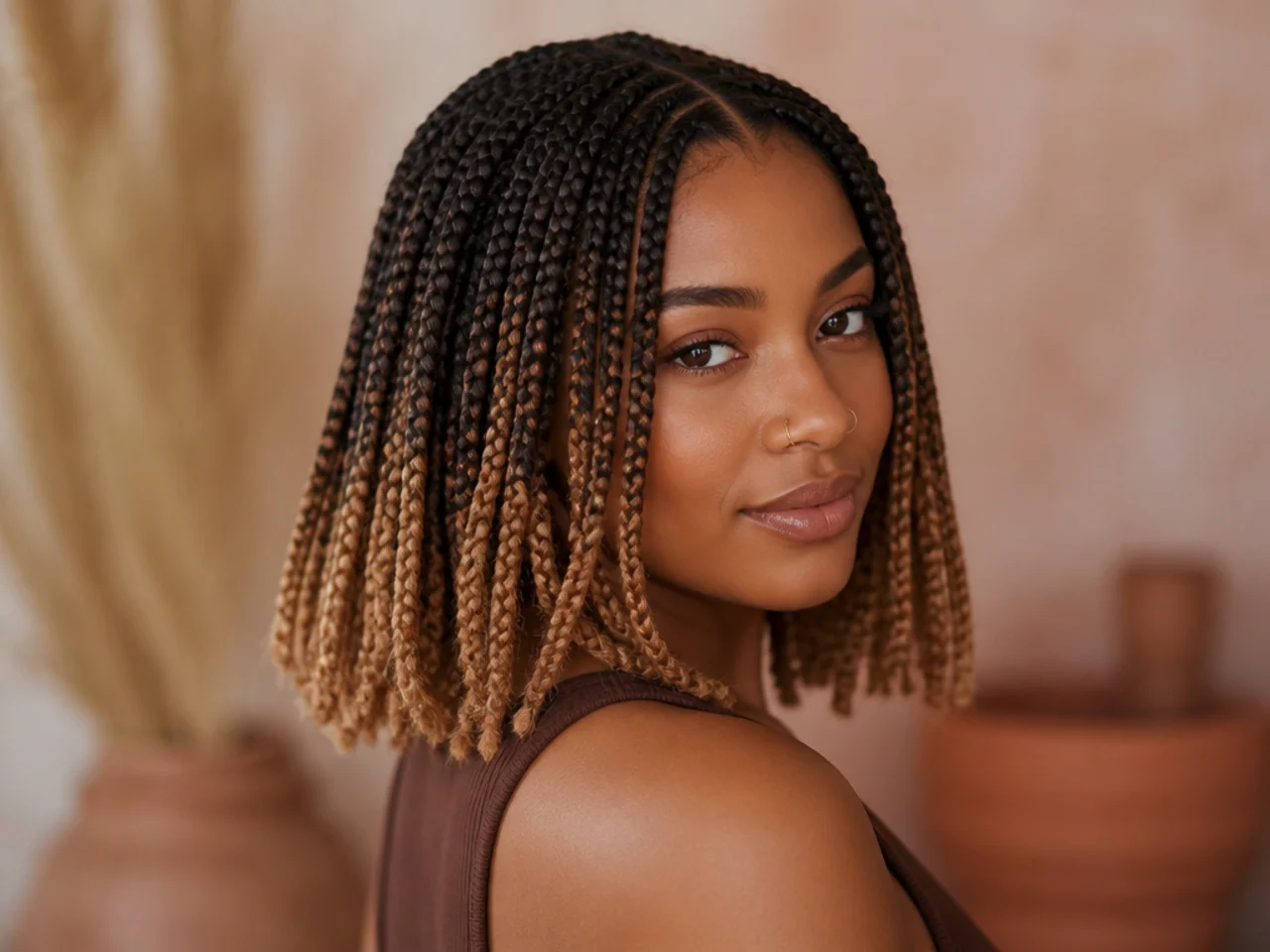 Ombré medium braid bob