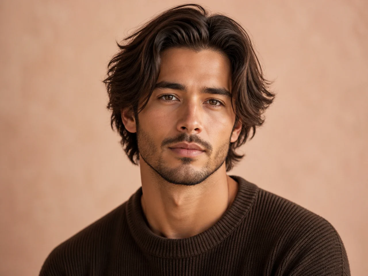 Medium length haircut examples for diamond face shape men