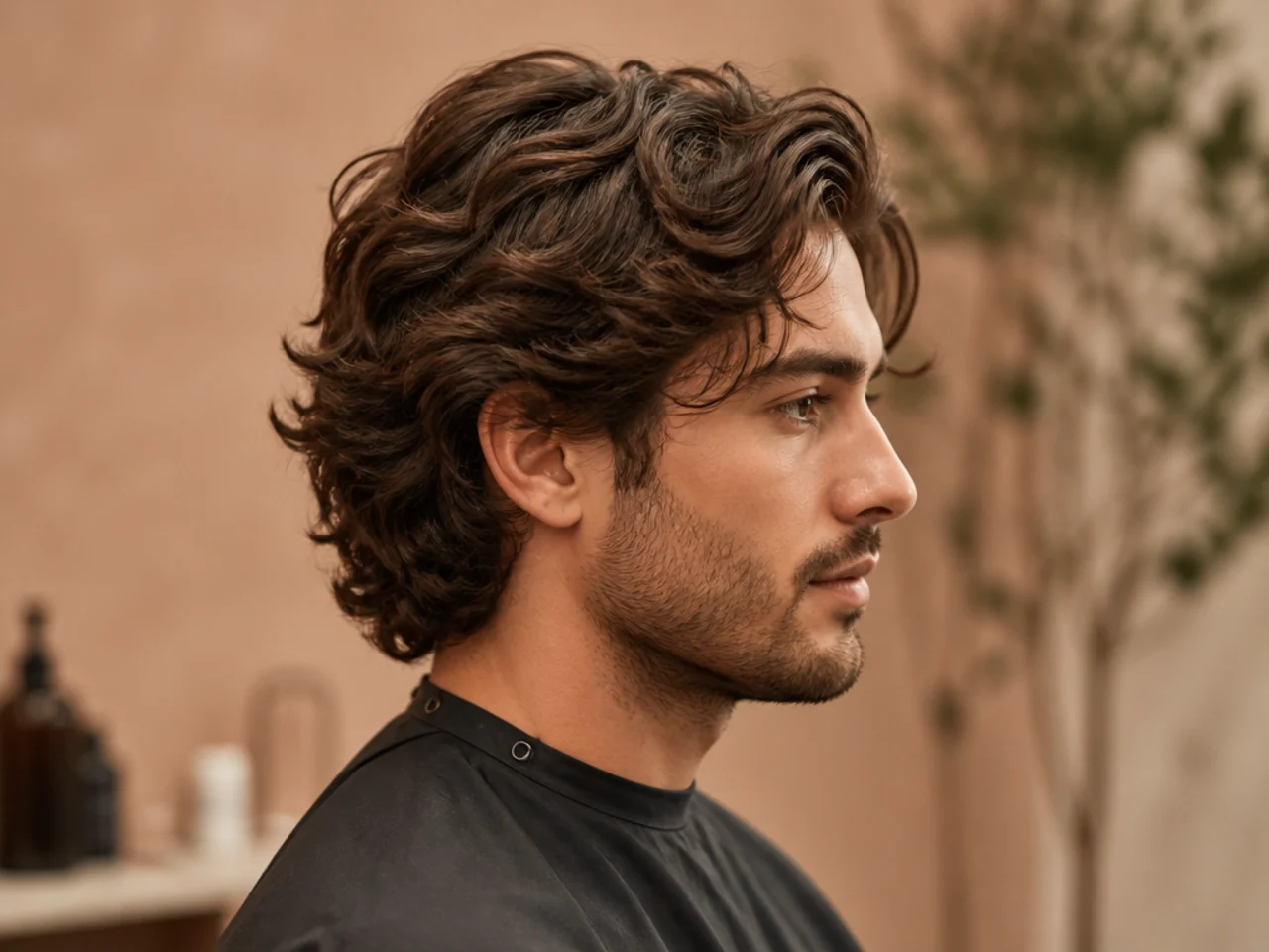 Styling and maintenance products for medium length haircut for men