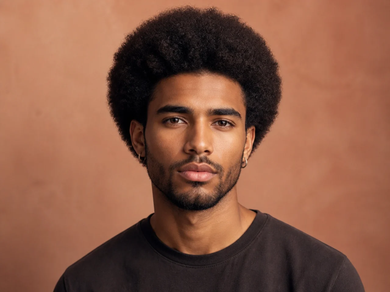 Round medium afro shape on 4A curly hair