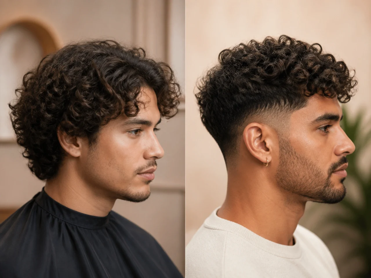 Does curly hair need a fade for a medium length cut