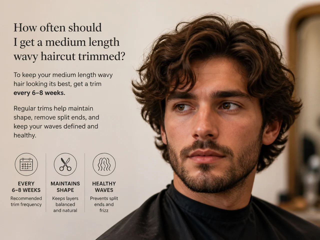How often to trim medium length wavy hair