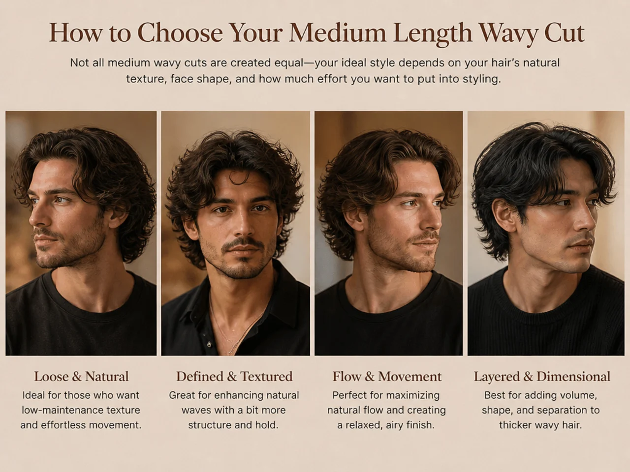 How to choose a medium length haircut for wavy hair