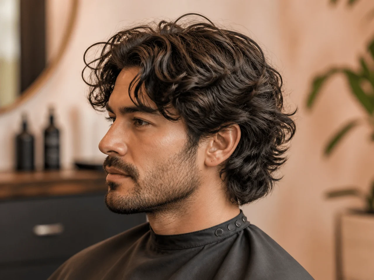 Styling and maintenance for medium length wavy hair men