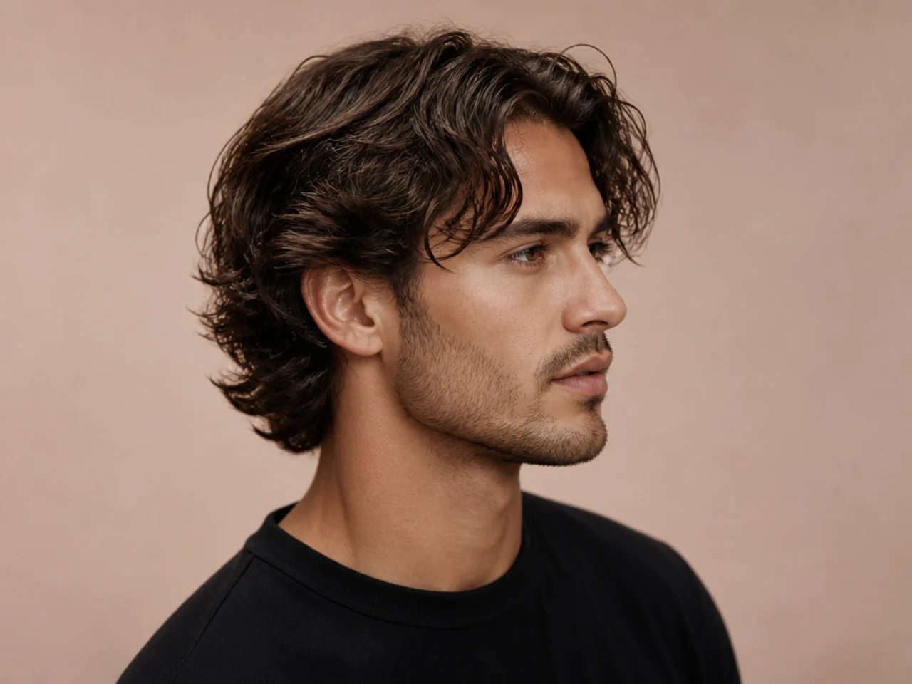 Twenty medium length haircuts for wavy hair men
