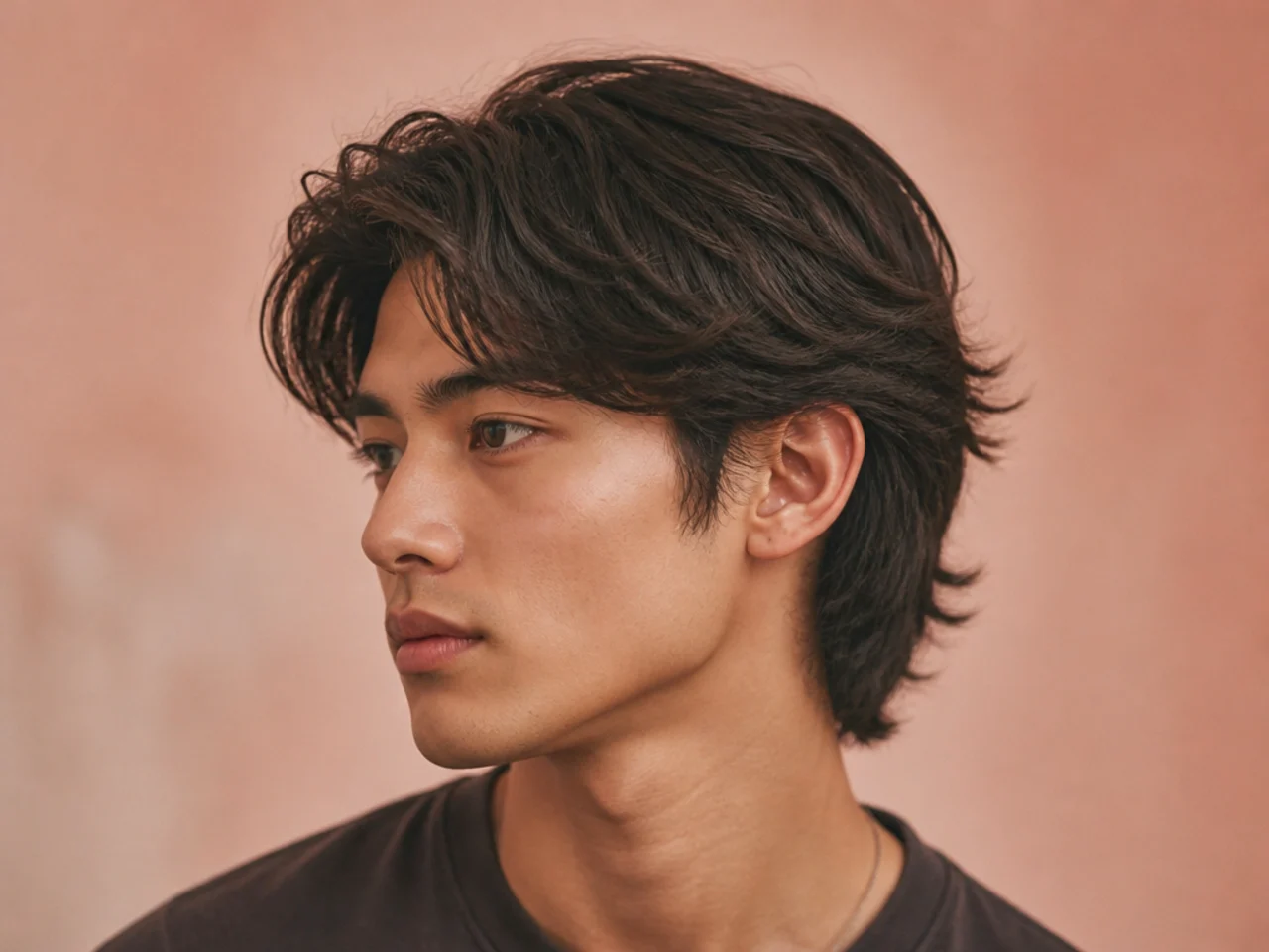 Layered medium cut with rounded crown and soft sides
