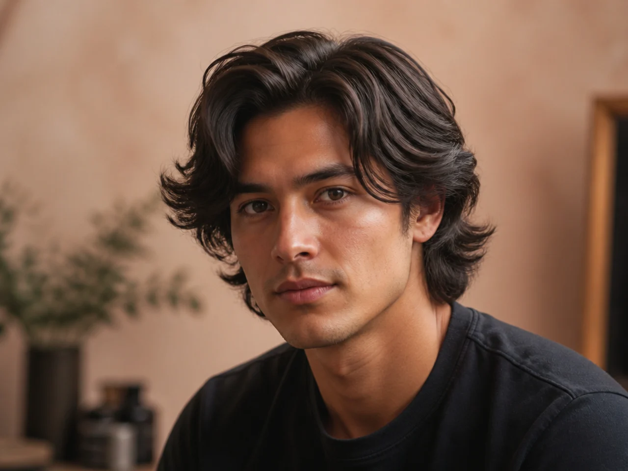 Is medium length hair in style for men