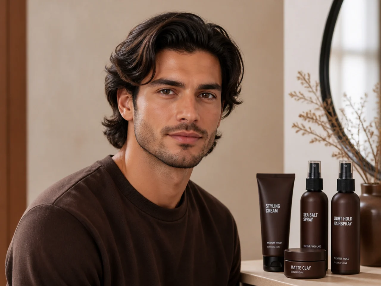 Products for medium length haircuts