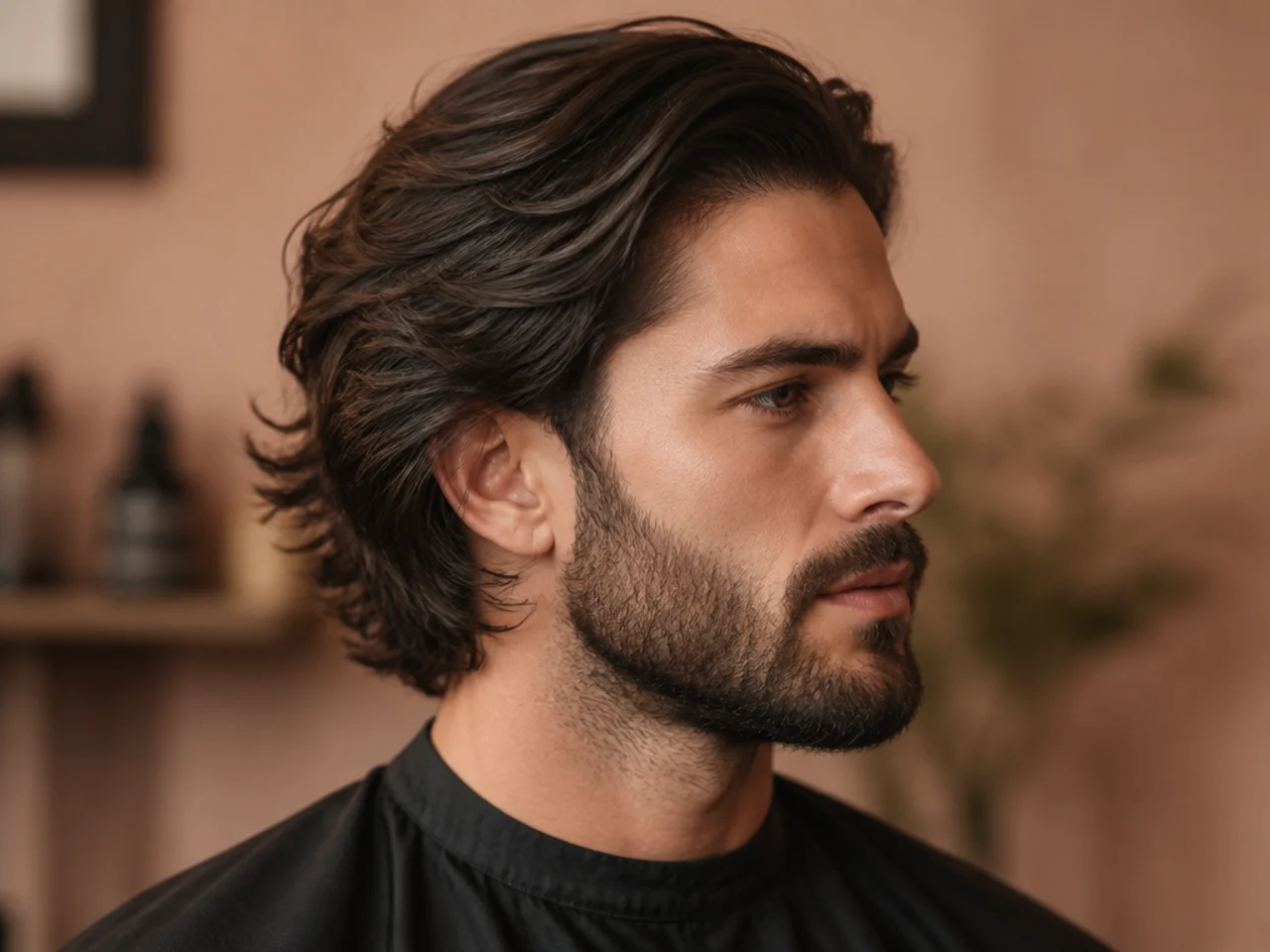 Casual Medium Brush Back with Beard