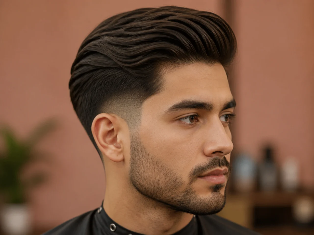 Long Comb Over with Tapered Sides