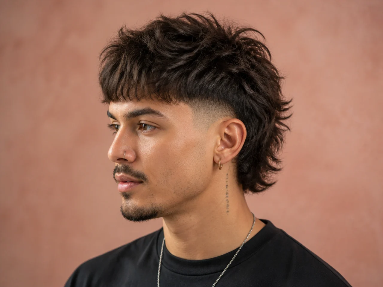 Textured Mullet Fade with Fringe