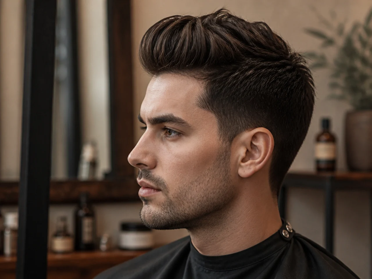 Grid of twenty medium-length quiff hairstyles for men — textured, pomaded, faded, and undercut variations