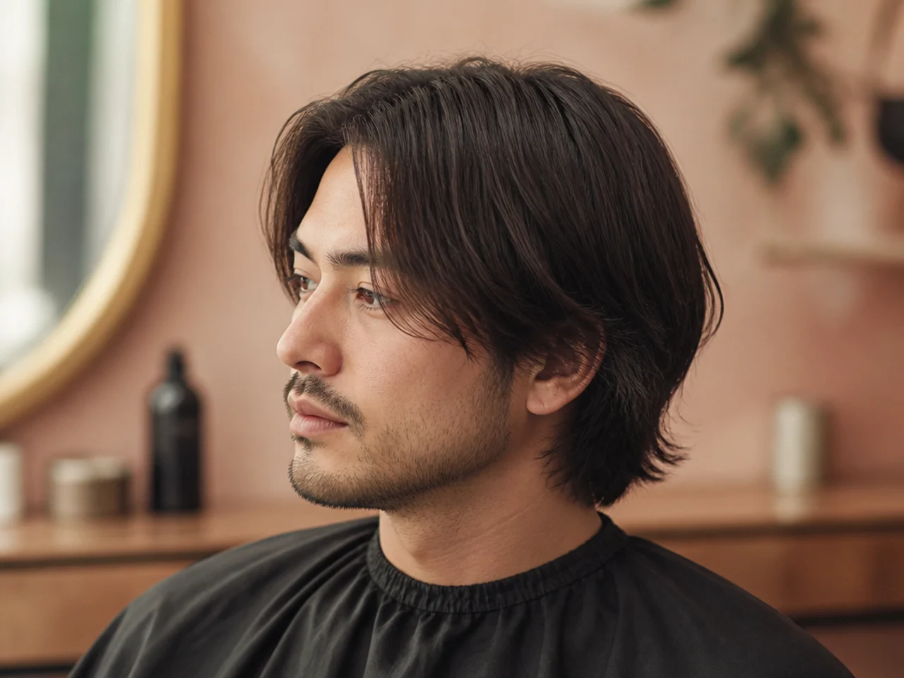 Diagnostic showing product placement on the mid-shaft versus the roots to fix flat medium length hair