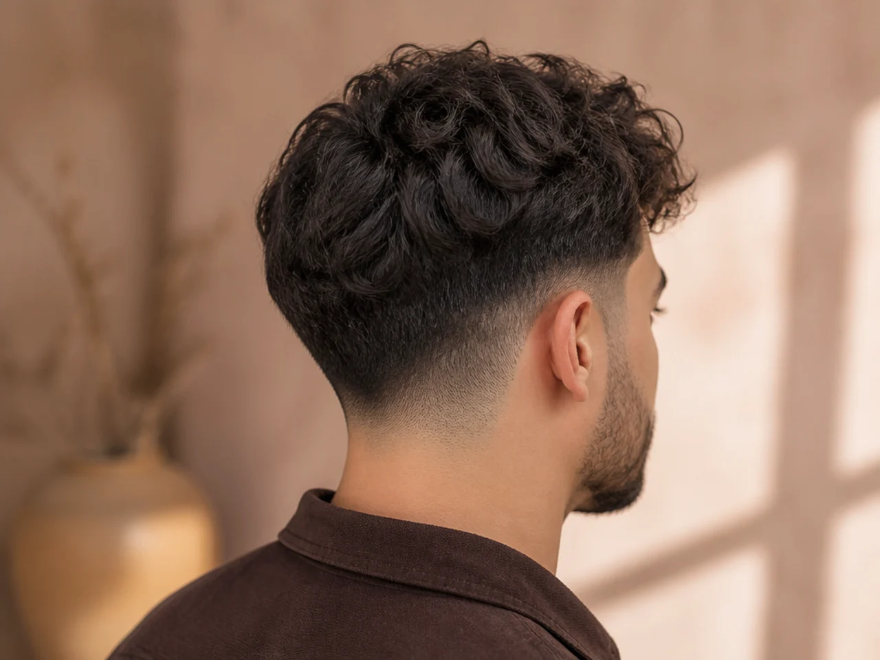 Hair styled with no product at all