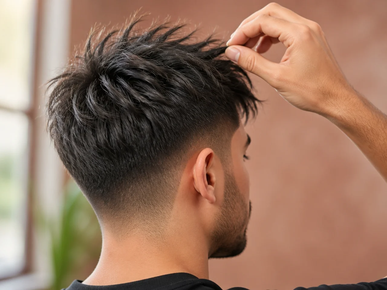 Clay pinched through dry textured tips