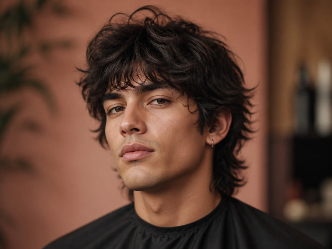 80s new wave shag medium length haircut style with feathered layers