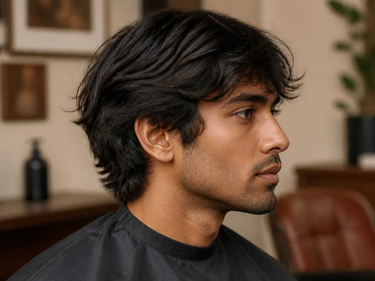 Weekend cricket cut medium length haircut style with soft layered top
