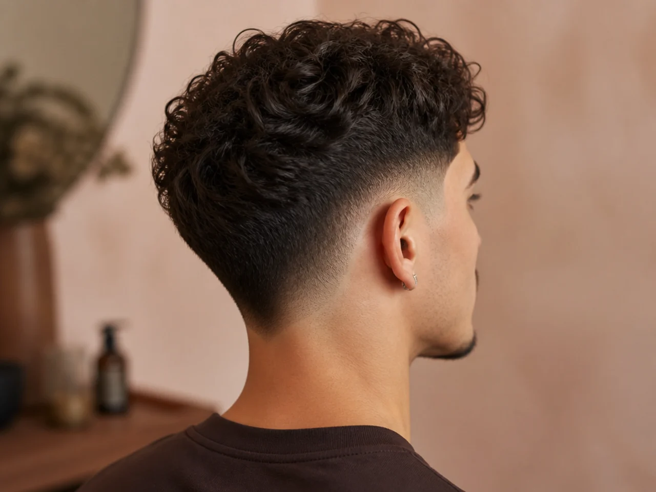 A burst fade around the ear