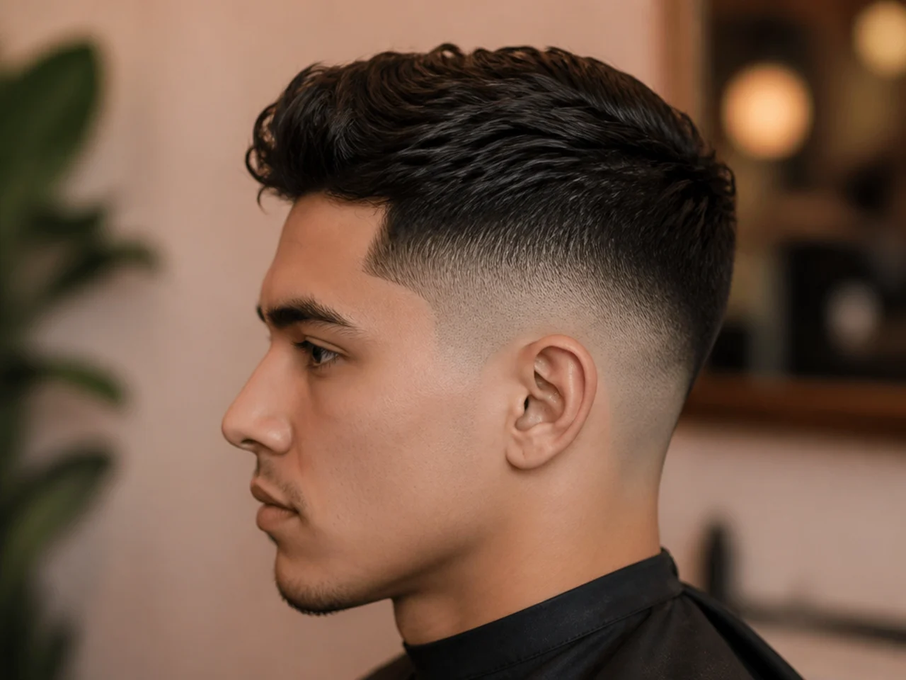 A mid skin fade