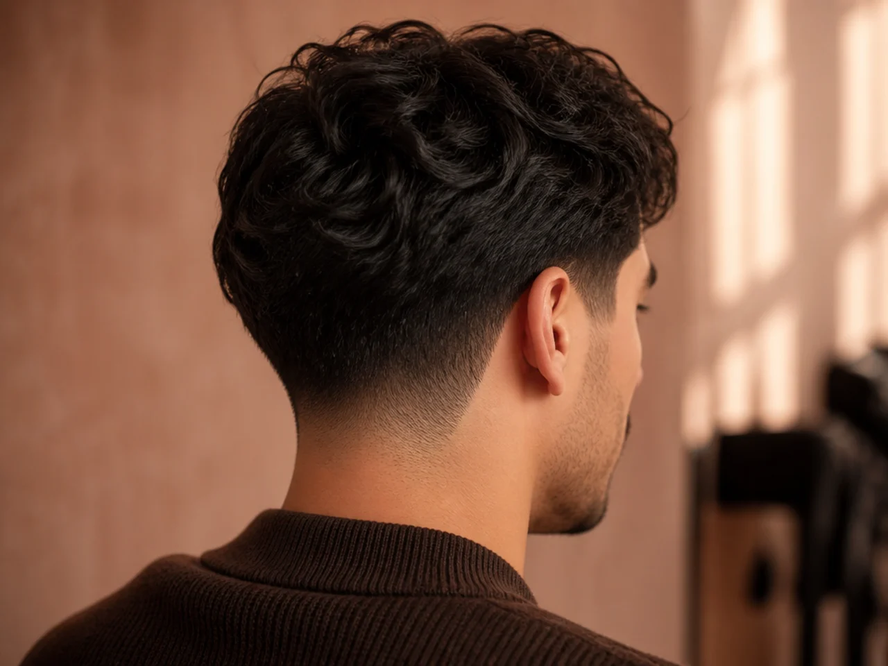 A scissor taper at the sides
