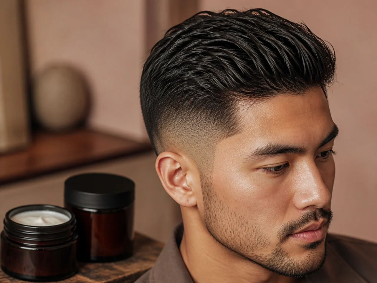 Two styling products beside reference photos