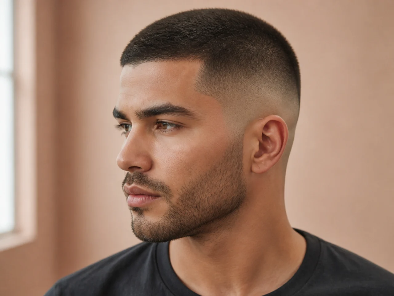 Buzz and fade combo with number 3 top and skin fade on the sides