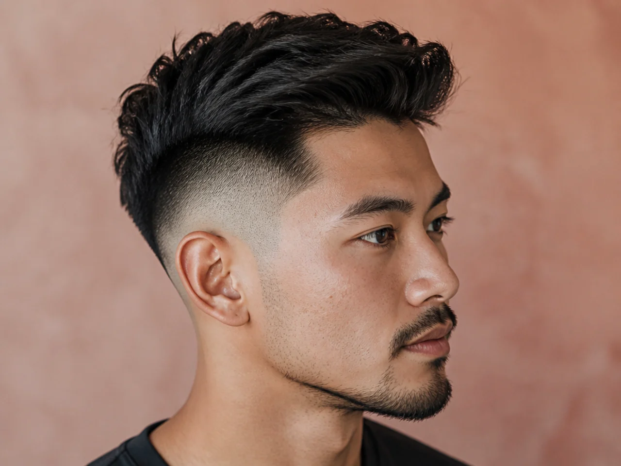 High skin fade taken up to the parietal ridge with a textured top