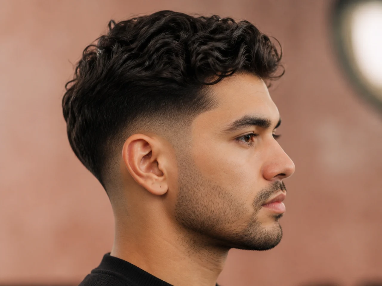 Low taper fade blended only around the ears and neckline