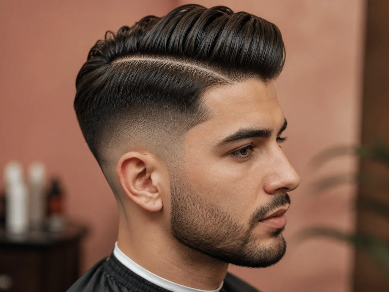 Disconnected undercut side part with sharp visual ledge