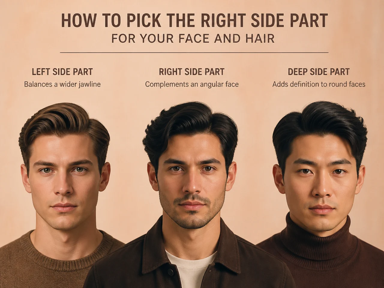 How to pick the right side part for your face and hair type