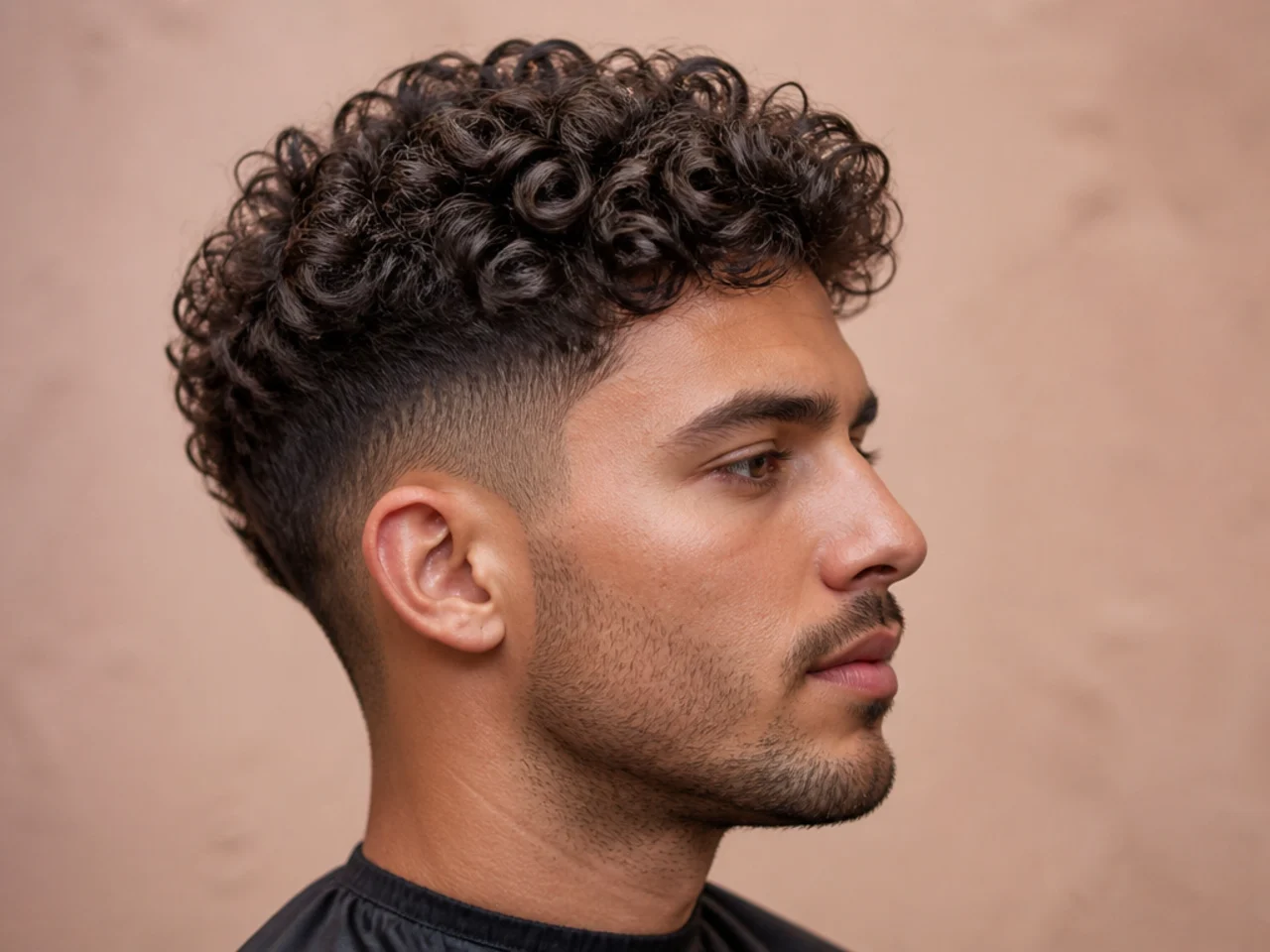 Editorial lineup of short curly haircuts for men across 2C through 4C curl patterns